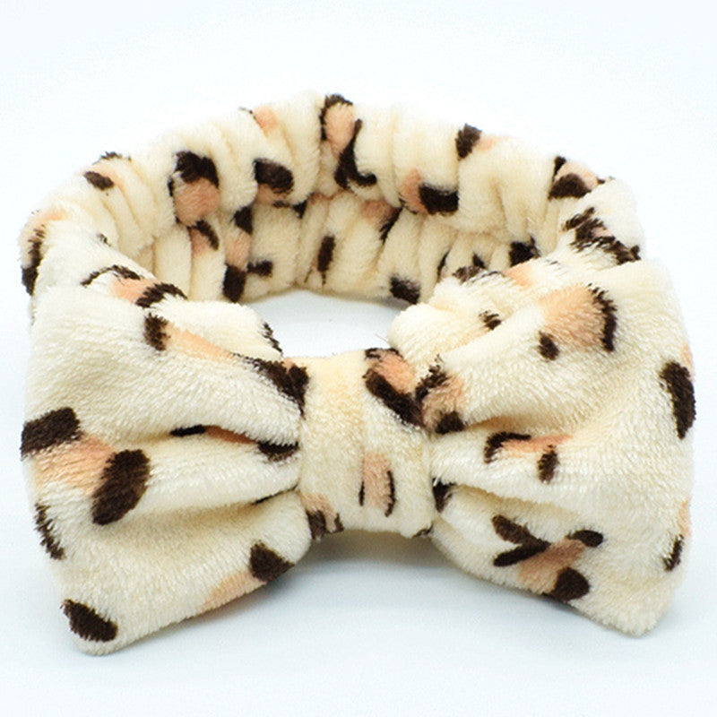 Leopard Print Soft Stretchy Spa Headbands-Choose Your Color