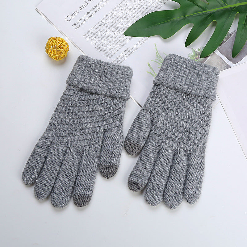 Unisex Imitation Cashmere Smart Touch Gloves-Choose Your Color