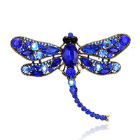 Rhinestone Dragonfly Brooch Pins-Choose Color