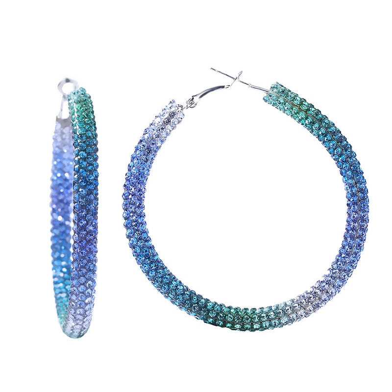 Large Blingy Hoops-Choose Color