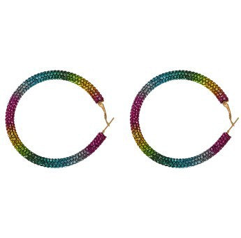 Large Blingy Hoops-Choose Color