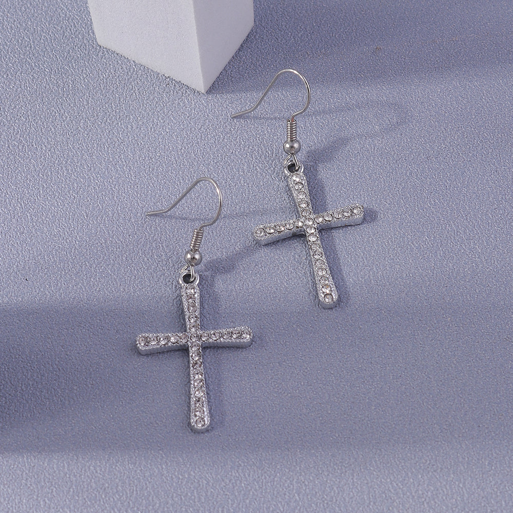 Blingy Cross Earrings