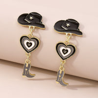 Cowgirl Heart Earrings-Choose Color