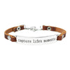 Leather Inspirational Clasp Bracelets-Choose Style