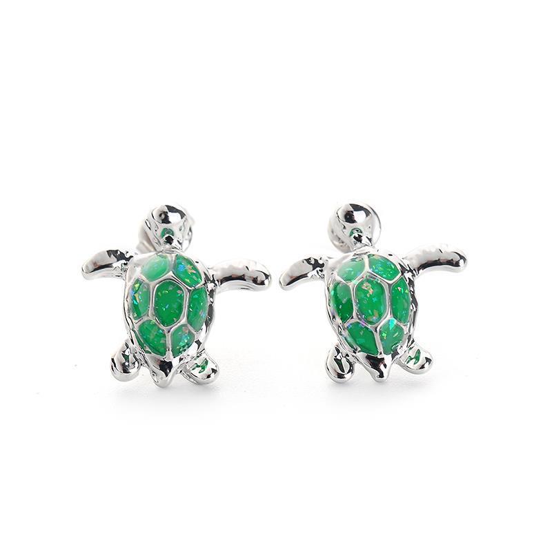 Turtle Glitter Shell Stud Earrings Make a Selection