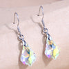 Small Colorful Rhinestone Fishhook Earrings-Choose Color