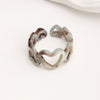 Acrylic Hearts Adjustable Ring-Choose Color