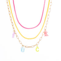 Layered Short F word Necklace
