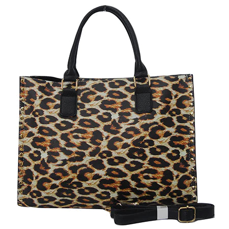 NGIL Wild Leopard Faux Leather Bag or Pouch-Make a Selection