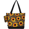 NGIL Leopard Sunflower Canvas Tote Bag