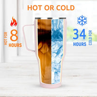 40 oz Double Wall Vaccuum  Sealed Stainless Steel Tumbler with Straw and Handle-Choose Color