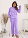 Teddy Long Sleeve Top and Pants Lounge Set-Choose Color