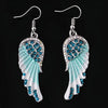 Rhinestone Angel Wing Earrings-Choose Color