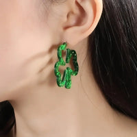 Acrylic Shamrock Earrings