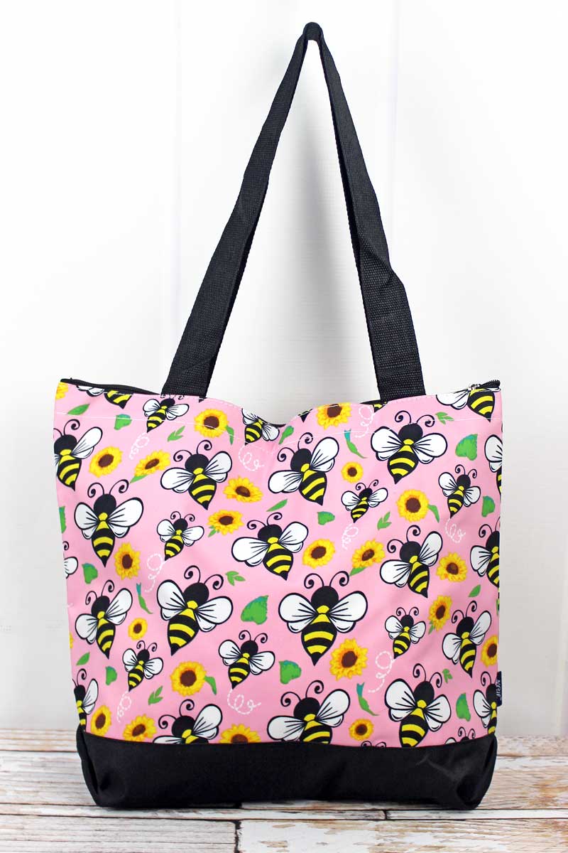 NGIL Busy Bee Tote Bag with Black Trim
