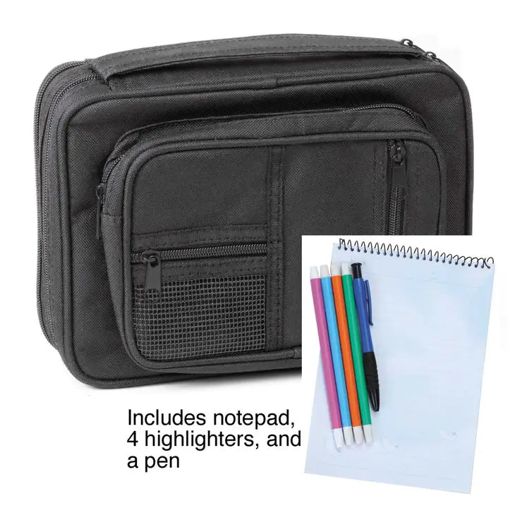 Bible Cover Canvas Organizer with Study Kit