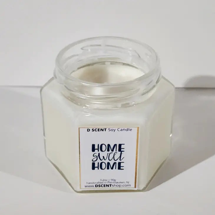 Home Sweet Home Soy Candle 3.2oz Hex Jar