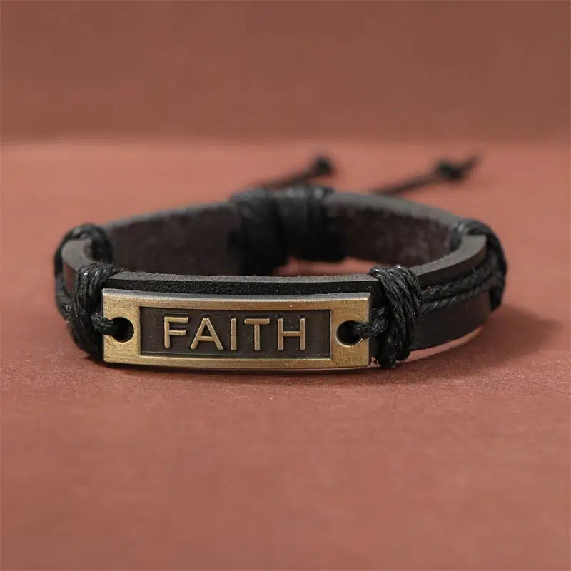 Pull Cord Adjustable Faith Bracelet