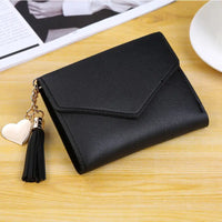 Small Faux Leather Snap Button Wallet-Choose your color