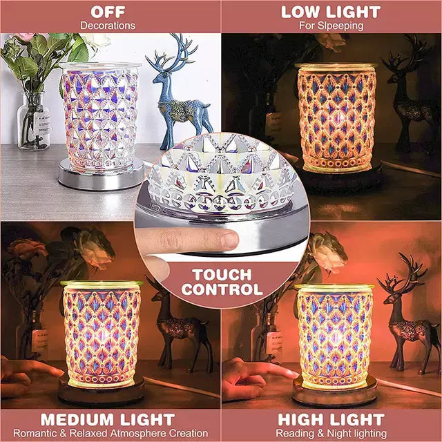 Gorgeous Crystal Glass Diamond Touch Electric Wax Warmer