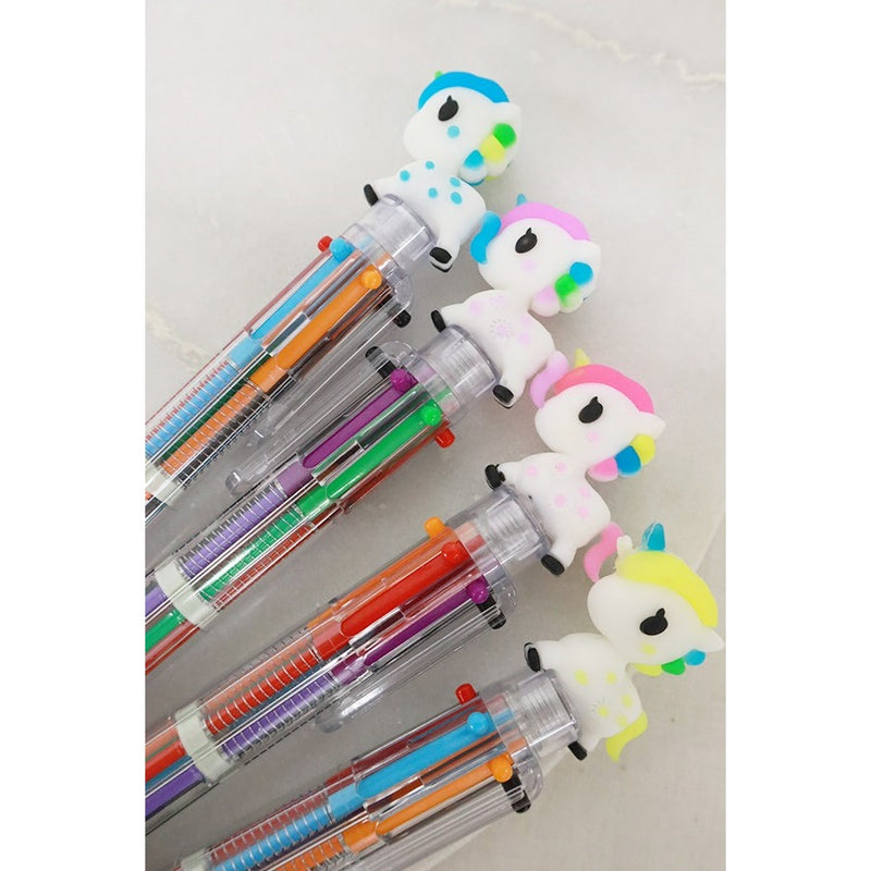 Unicorn Topped Multi-Colored Ink Pens-Choose Color