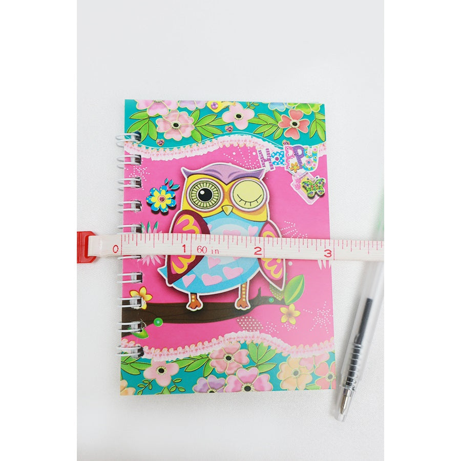 Owl 4 piece Small Notebook and Pens Set