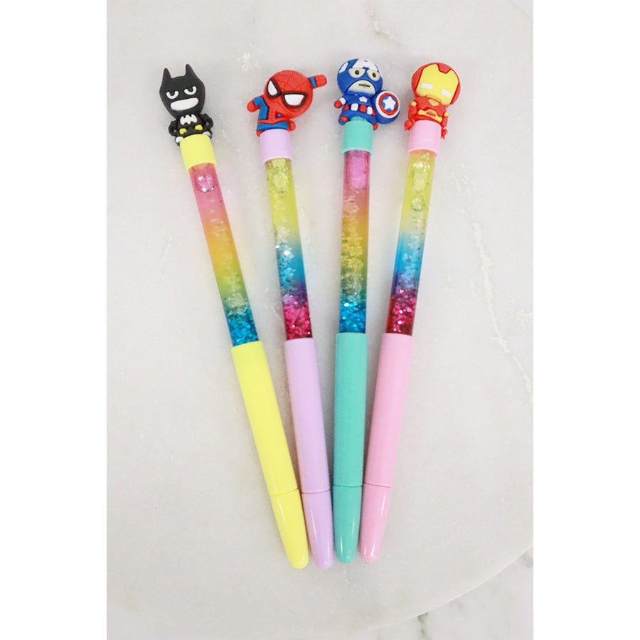 Super Hero Glitter Pens-Choose Style
